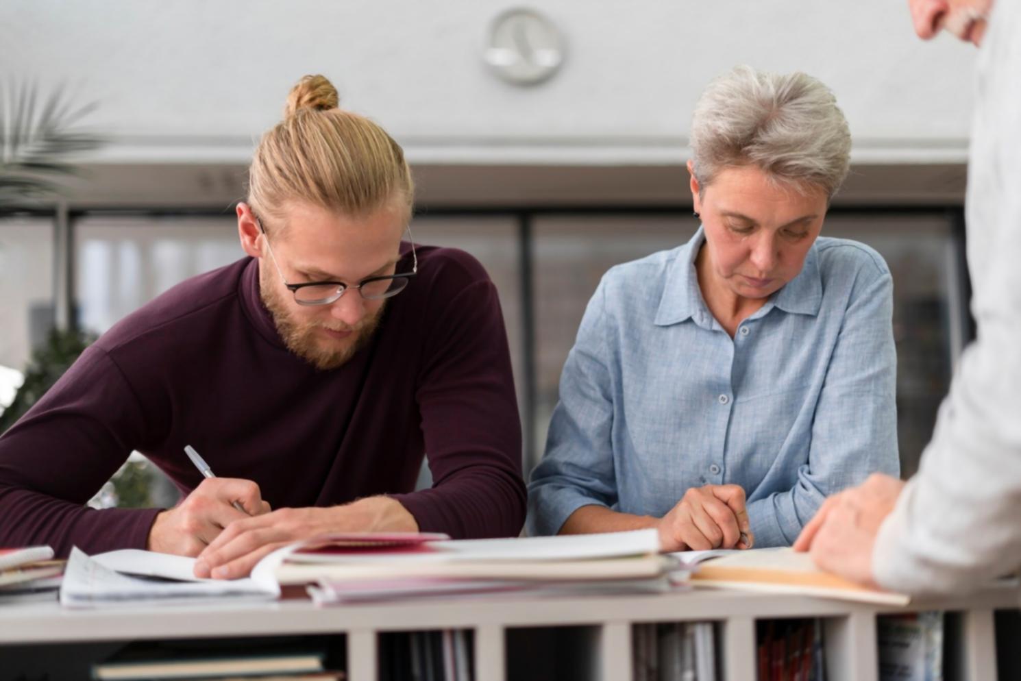One-on-one financial literacy mentoring session